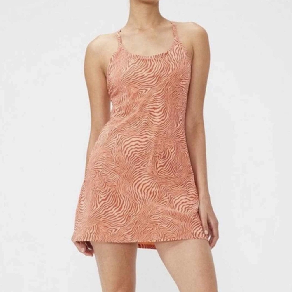 Outdoor Voices Orange Melon Athletic Mini Dress